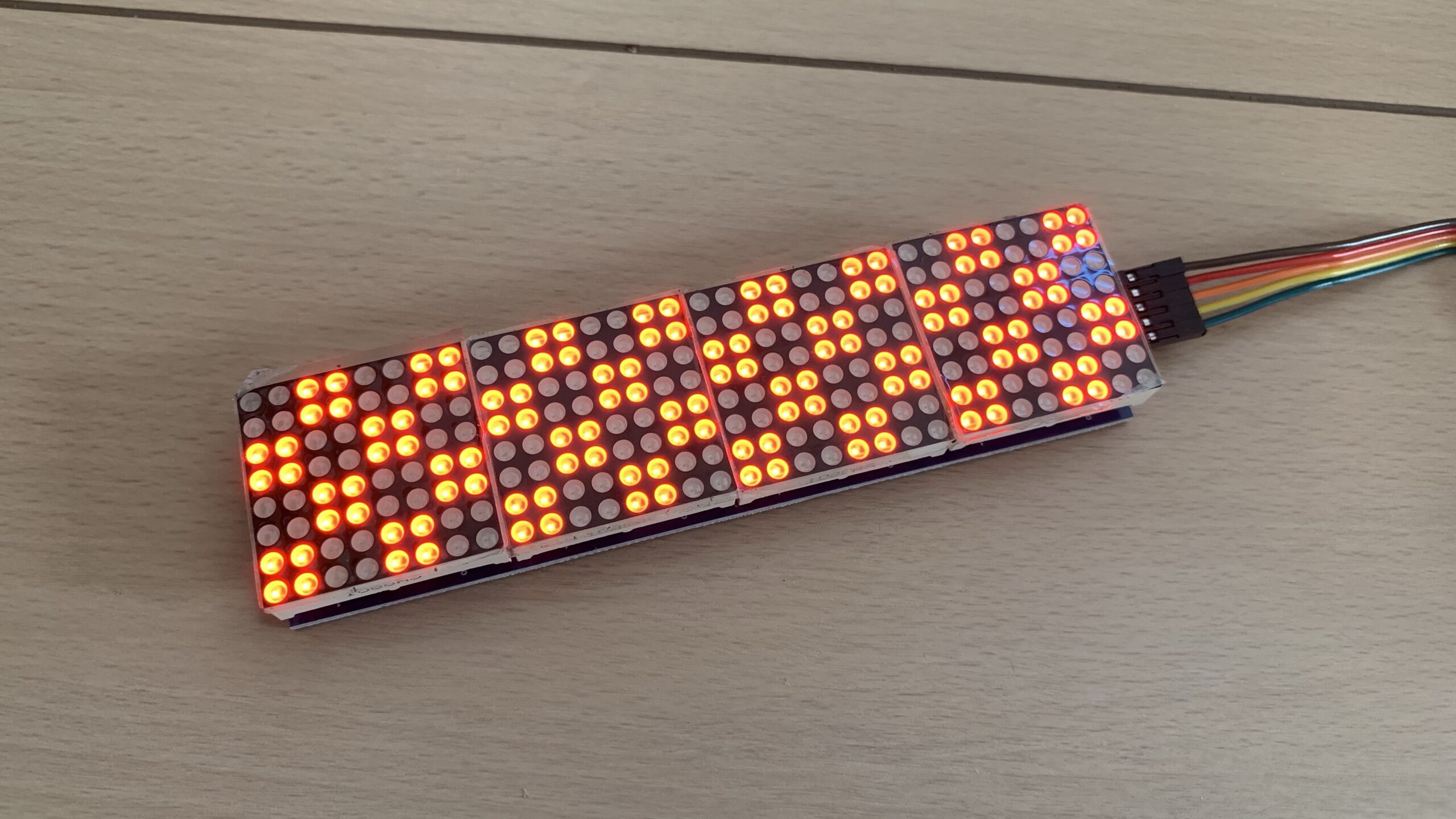 まぅ。専用ページ Arduinoで8×8LEDドットマトリクスMAX7219にテキストやアニメーション